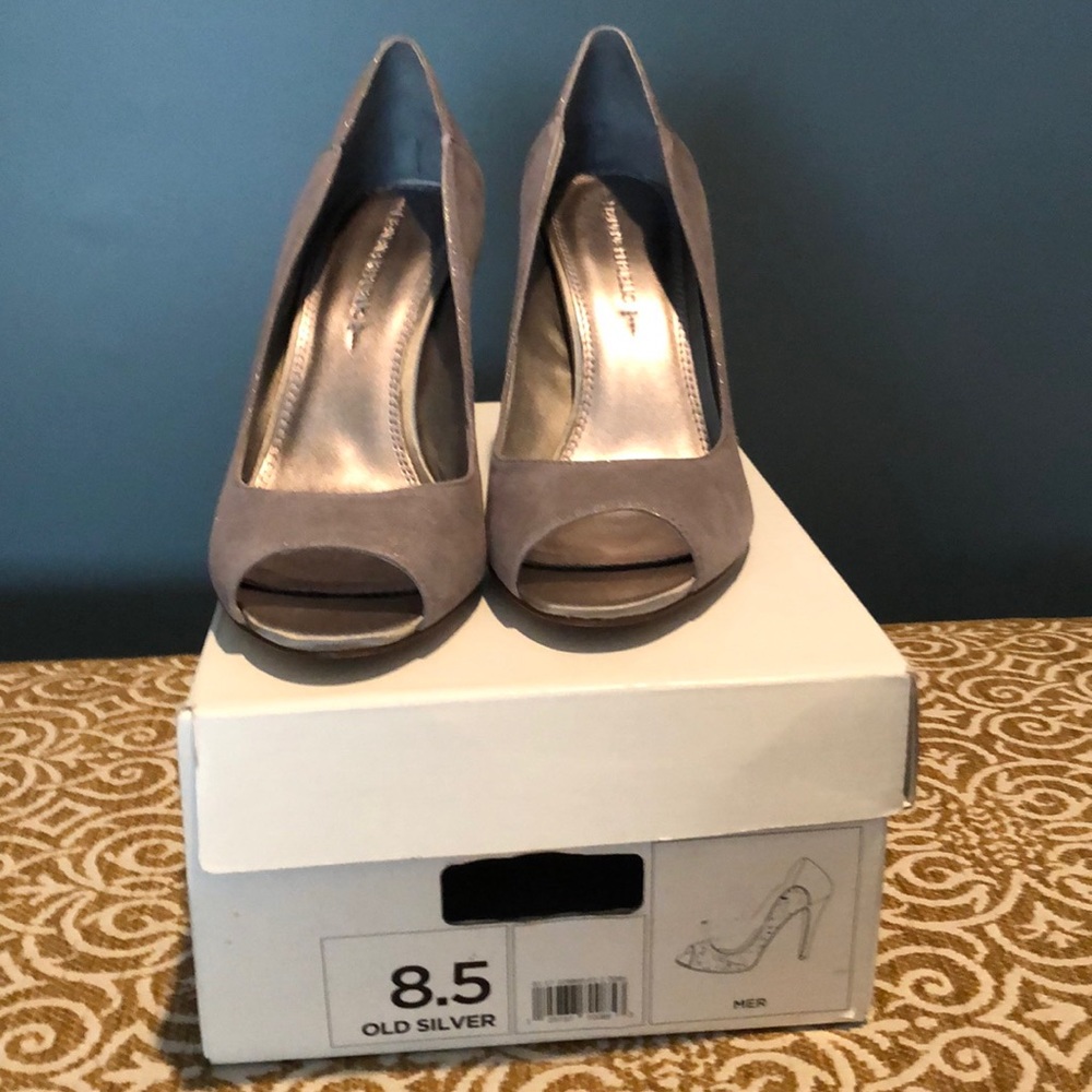 Banana Republic Taupe Open-Toe Heels